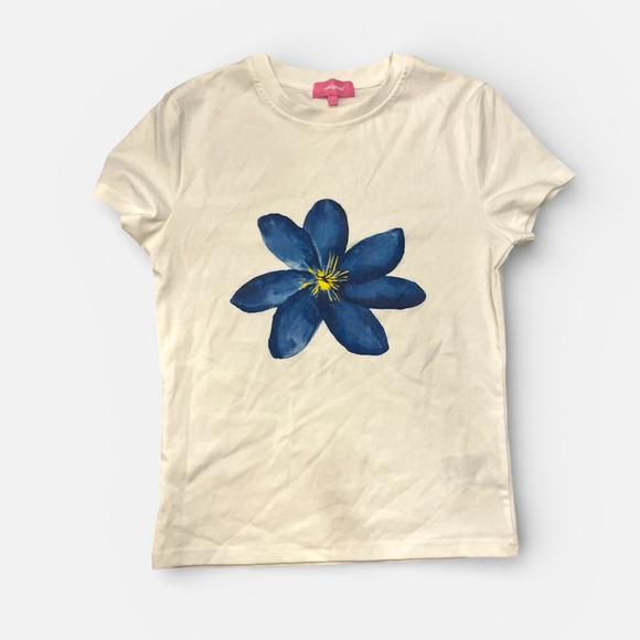 Edikted Blue Flower Tee - Picture 2 of 2